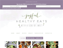 Tablet Screenshot of joyfulhealthyeats.com